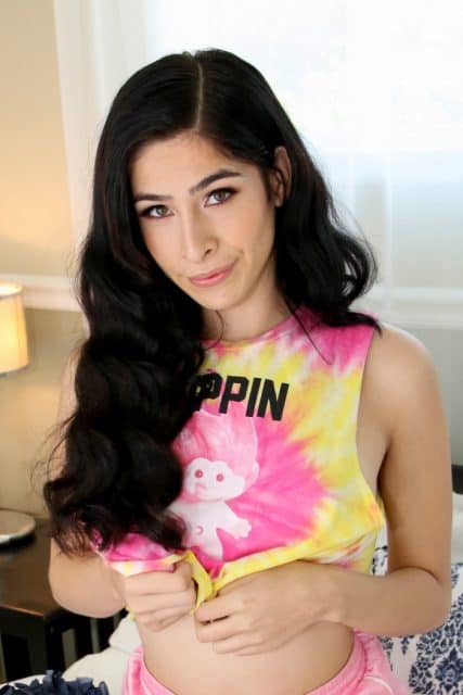 Alexa Scout XXXBios - TS Alexa Scout in sexy pink and yellow tie dye shirt and pink shorts - GroobyVR Alexa Scout Schools Out sfw porn scene pics - Grooby VR Alexa Scout porn pics sfw