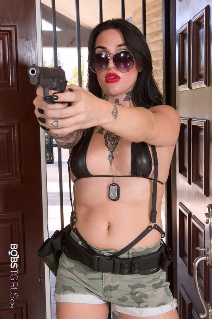 Shemale Pistol - Nadia Love | Sexy Tattooed TS Pornstar & Model | XXXBios