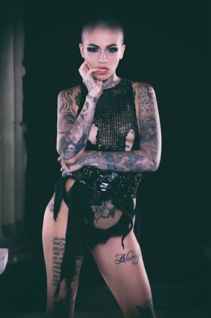 Leigh Raven XXXBios - Hot petite tattooed pornstar Leigh Raven in sexy black ripped dress - Fallen 2 Angels And Demons Wicked Pictures Leigh Raven porn pics sfw