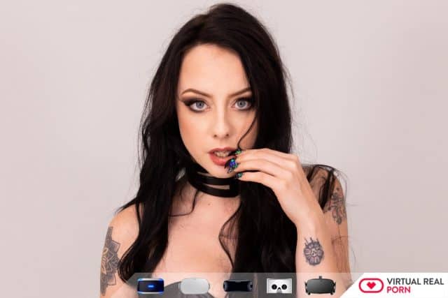 Alessa Savage AdultWebcamSites - Hot petite all natural pornstar with tattoos Alessa Savage in sexy black lingerie and choker - Virtual Real Porn Alessa Savage porn pics sfw - Alessa Savage VR porn pics sfw sex scenes