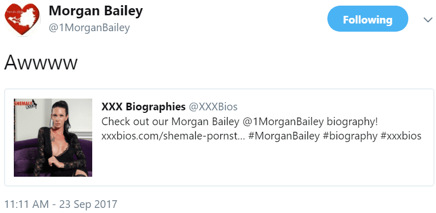 Morgan Bailey Twitter endorsement