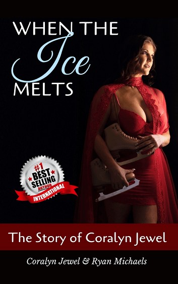 Coralyn Jewel XXXBios - Hot busty brunette petite MILF pornstar Coralyn Jewel shows off her 38DD big tits and big ass bubble butt booty in sexy red skating uniform on the cover of her book When The Ice Melts - Coralyn Jewel porn pics sfw