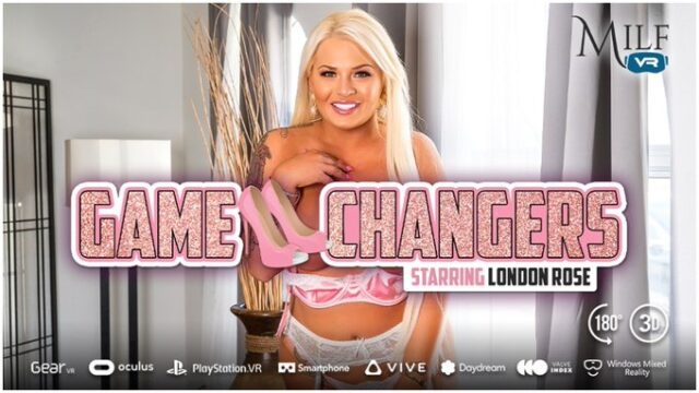 London Rose XXXBios - Hot all natural busty blonde MILF pornstar London Rose in sexy pink lacy lingerie stockings and suspenders with pink silk robe - Game Changers MILFVR London Rose porn pics sfw - London Rose VR porn scenes sfw pics