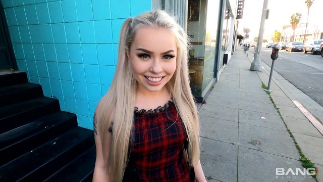 Haley Spades XXXBios - Hot 4'8 super petite all natural blonde pornstars Haley Spades shows off her big ass bubble butt booty in sexy red and black tartan dress with white sneakers - Bang.com Bang! Yngr Haley Spades porn pics sfw